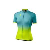 specialized womens sl pro short sleeve jersey light bluelight green xl