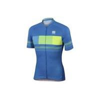 Sportful Stripe Short Sleeve Jersey | Black/Green - XXL