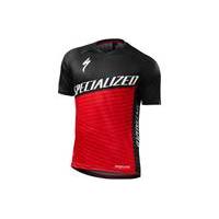 Specialized Enduro Comp Short Sleeve Jersey | Black/Red - S