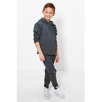 Split Knee Tracksuit Set - charcoal