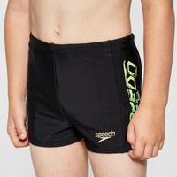 speedo boys logo panel aquashort black black