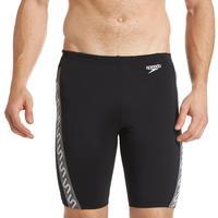 speedo mens monogram jammers swim shorts black black