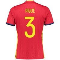 Spain Home Shirt 2016 - Kids with Pique 3 printing, N/A