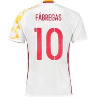 Spain Away Shirt 2016 - Kids with Fabregas 10 printing, N/A