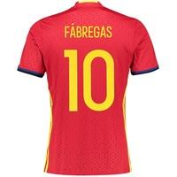 spain home shirt 2016 kids with fabregas 10 printing na