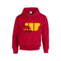 spain 2014 country flag hoody red kids