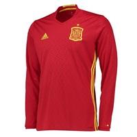 spain home shirt 2016 long sleeve red red