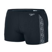Speedo Monogram Aqua Swim Shorts - Mens - Black/Grey