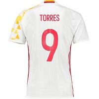 spain away shirt 2016 kids with torres 9 printing na