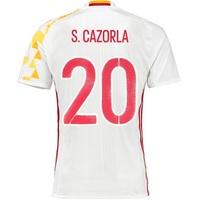 Spain Away Shirt 2016 - Kids with S. Cazorla 20 printing, N/A