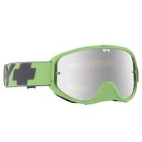 Spy Ski Goggles WOOT RACE MASKED GREEN -SMOKE W/ SILVER MIRROR (+CLEAR ANTI FOG W/ POS
