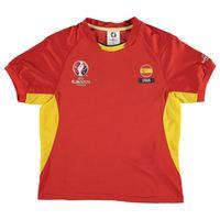 spain uefa euro 2016 poly training tee red kids