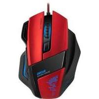 speedlink decus 5000dpi laser gaming mouse usb redblack sl 6397 bk