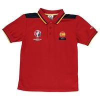 spain uefa euro 2016 polo shirt red kids