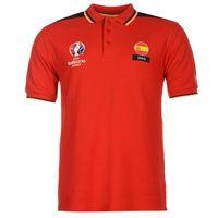 spain uefa euro 2016 polo shirt red
