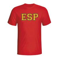 spain country iso t shirt red