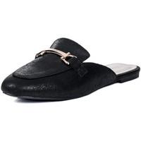 spylovebuy candy flat backless loafer shoes black leather style womens ...