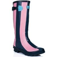 Spylovebuy KARLIE Flat Festival Wellies Wellington Knee High Rain Boots women\'s Wellington Boots in pink