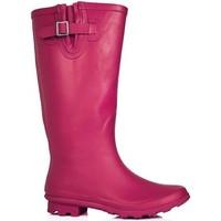 spylovebuy megan flat pink festival wellies knee high wide calf rain b ...