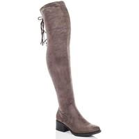 spylovebuy glamorous knee high block heel over knee tall boots brown s ...