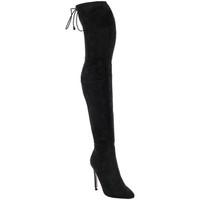 spylovebuy namje lace up high heel stiletto over knee tall boots black ...