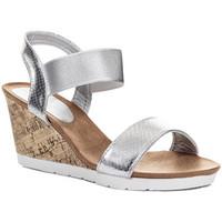 Spylovebuy CHANTELLE Open Peep Toe Wedge Heel Barely There Sandals Shoes - women\'s Sandals in Silver