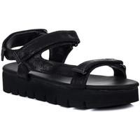 Spylovebuy KERSHA Flip Flop Flat Strappy Sandals Shoes - Black Leather Sty women\'s Sandals in black