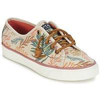 sperry top sider seacoast seaweed print womens shoes trainers in beige