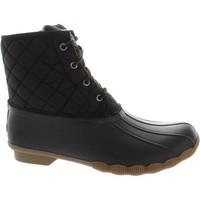 sperry top sider saltwater quilt womens low ankle boots in black