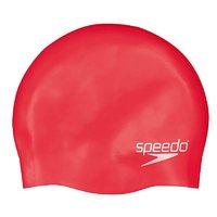 Speedo Plain Moulded Silicone Cap - Red