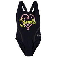 speedo logo sportsback girls swimsuit