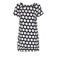 SPOT PRINT ZIP SHIFT DRESS