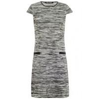 SPACE DYE PU PKT SHIFT DRESS