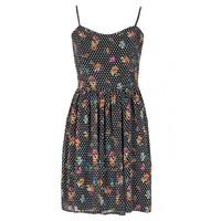 SPOT FLORAL CAMI DRESS