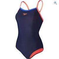 speedo womens thinstrap muscleback swimsuit size 42 colour nvy siren p ...