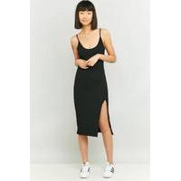 Sparkle & Fade Thigh-High Slit Midi Dress, BLACK