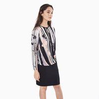 Splash Art Drape Blouse - Peachy Keen