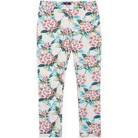 Spring Flower Cropped Slacks - Eggshell