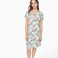 spring flower a line dress eggshell