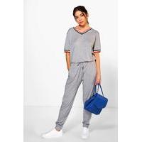 Sports Trim Jumpsuit - grey