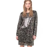 sparkly tiger print dress with cutout back