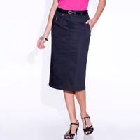 special travel skirt in stretch cotton satin