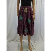 Sparkle Bristol Small Velvety Purple Floral Print Skirt