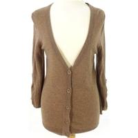 Splendid Size 14 High Quality Soft and Luxurious Pure Cashmere Mocha Brown Cardigan