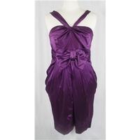 Spotlight by Warehouse - Size 14 - Purple - Silk Cocktail Dress