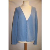 spirit of the andes size l blue cardigan