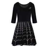 Spiderweb White Skater Dress - Size: XXL