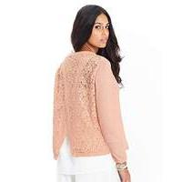 split lace back jumper