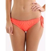 splash tie side frill brief neon coral