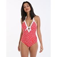 Spot On Deep V Maillot - Chilli Red